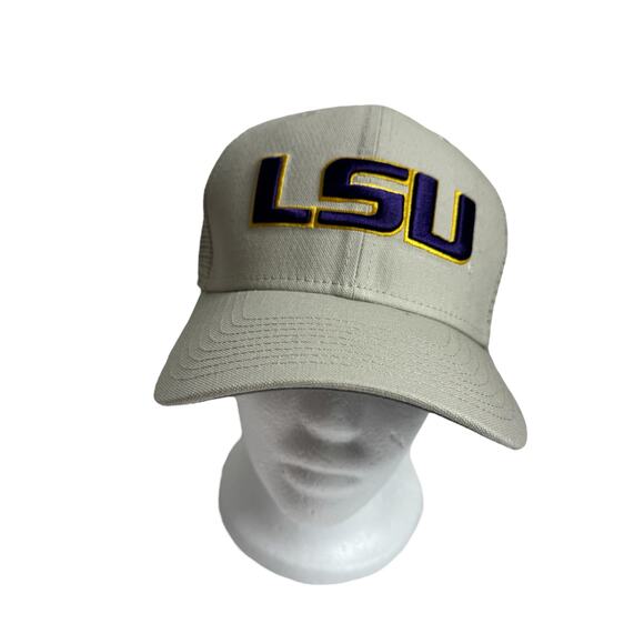 NEW ERA LSU *NEW* Tan SnapBack Logo Cap Mesh One Size Louisiana State University - Picture 1 of 7